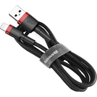 Baseus Crystal Shine Braided USB to Lightning Cable 0.5m Red CALKLF-A19