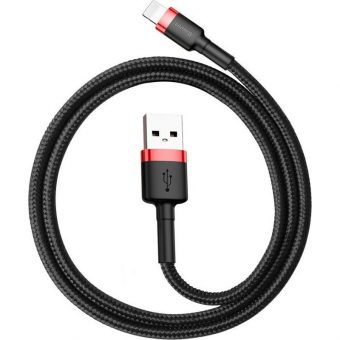 Baseus Crystal Shine Braided USB to Lightning Cable 0.5m Red CALKLF-A19 - Image 2