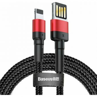 Baseus Crystal Shine Braided USB to Lightning Cable 1m Red CALKLF-G91
