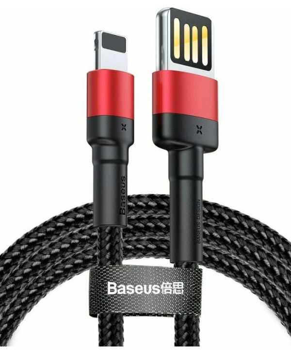 Baseus Crystal Shine Braided USB to Lightning Cable 1m Red CALKLF-G91