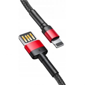 Baseus Crystal Shine Braided USB to Lightning Cable 1m Red CALKLF-G91 - Image 2