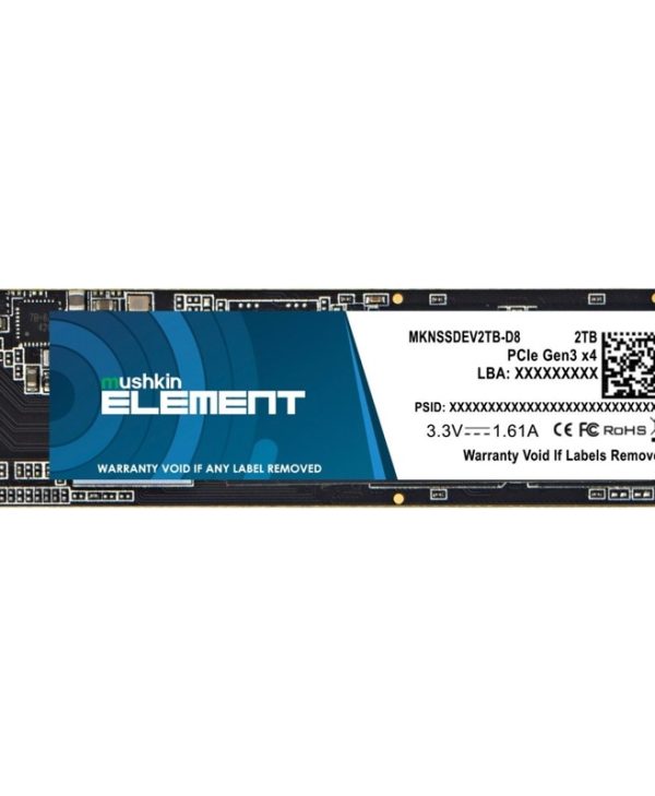 Mushkin Element 2TB M.2 2280 NVMe PCle Gen3.0 x4 MKNSSDEV2TB-D8