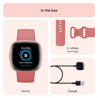Fitbit Versa 4 Smartwatch Aluminum Pink FB523RGRW - Image 4