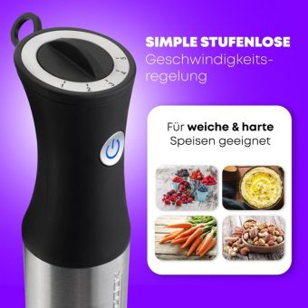 Profi Cook Hand Blender Stainless Steel Black PC-SM 1094 - Image 10