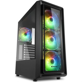 Sharkoon TK4 RGB Tempered Glass Midi Tower Black 25931010