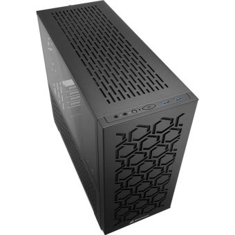 Sharkoon MS-Y1000 Tempered Glass Mini Tower Black 34038184 - Image 2