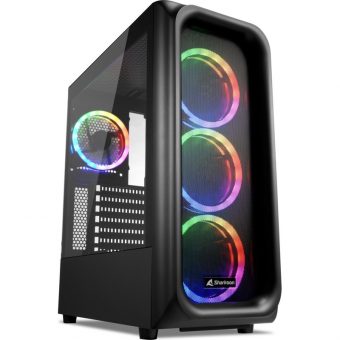 Sharkoon TK5M RGB Tempered Glass Midi Tower Mesh Black 36503112