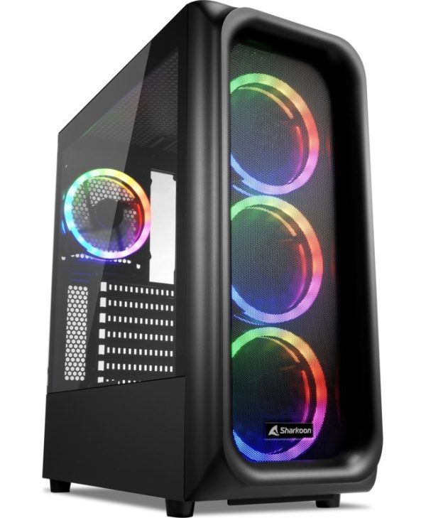 Sharkoon TK5M RGB Tempered Glass Midi Tower Mesh Black 36503112