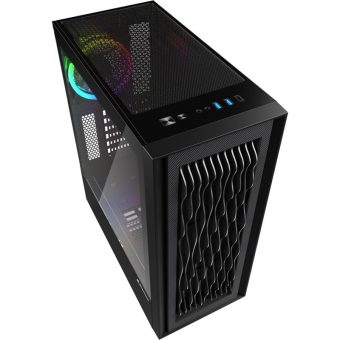 Sharkoon RGB Wave Tempered Glass Midi Tower Mesh Black 39838340 - Image 2