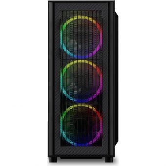 Sharkoon RGB Wave Tempered Glass Midi Tower Mesh Black 39838340 - Image 7