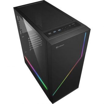 Sharkoon RGB Flow Gaming Midi Tower Computer Case Black 20930144
