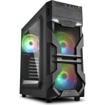 Sharkoon VG7-W RGB Acrylic Panel Midi Tower Case Black 18198226