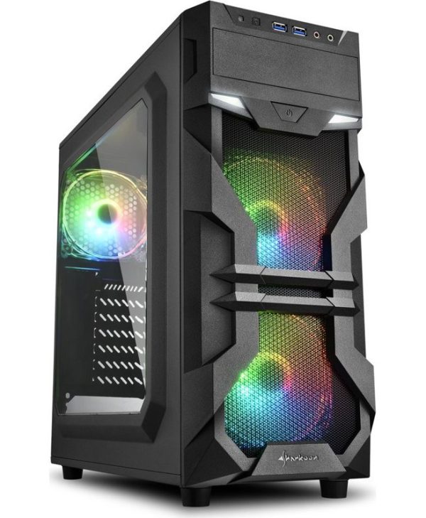 Sharkoon VG7-W RGB Acrylic Panel Midi Tower Case Black 18198226