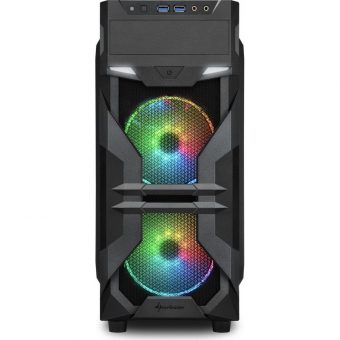 Sharkoon VG7-W RGB Acrylic Panel Midi Tower Case Black 18198226 - Image 5