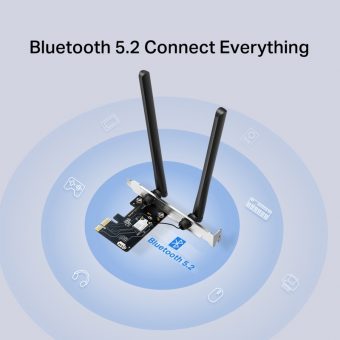 Mercusys AXE5400 Wi-Fi 6E & Bluetooth 5.2. PCIE Aadapter MA86XE - Image 4