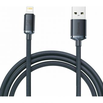 Baseus Crystal Shine Braided USB - Lightning Cable Black 2m CAJY000101