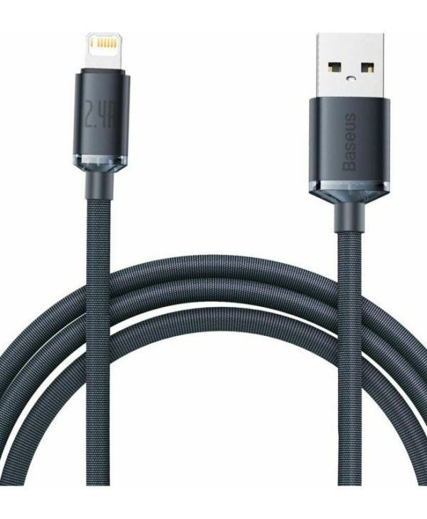 Baseus Crystal Shine Braided USB - Lightning Cable Black 2m CAJY000101