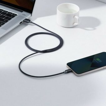 Baseus Crystal Shine Braided USB - Lightning Cable Black 2m CAJY000101 - Image 3