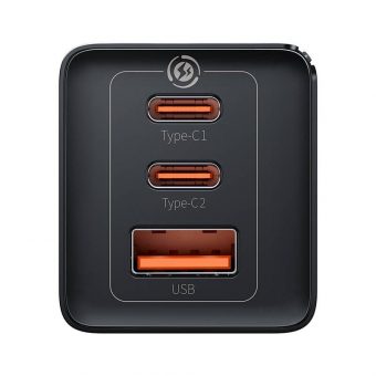 Baseus GaN5 Pro Wall Charger Without Cable 65W QC 3.0 Black CCGP120201 - Image 2