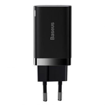 Baseus Super Si Pro Wall Charger Without Cable USB-A USB-C 30W Black CCSUPP-E01