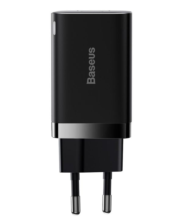 Baseus Super Si Pro Wall Charger Without Cable USB-A USB-C 30W Black CCSUPP-E01