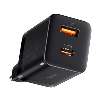 Baseus Super Si Pro Wall Charger Without Cable USB-A USB-C 30W Black CCSUPP-E01 - Image 3