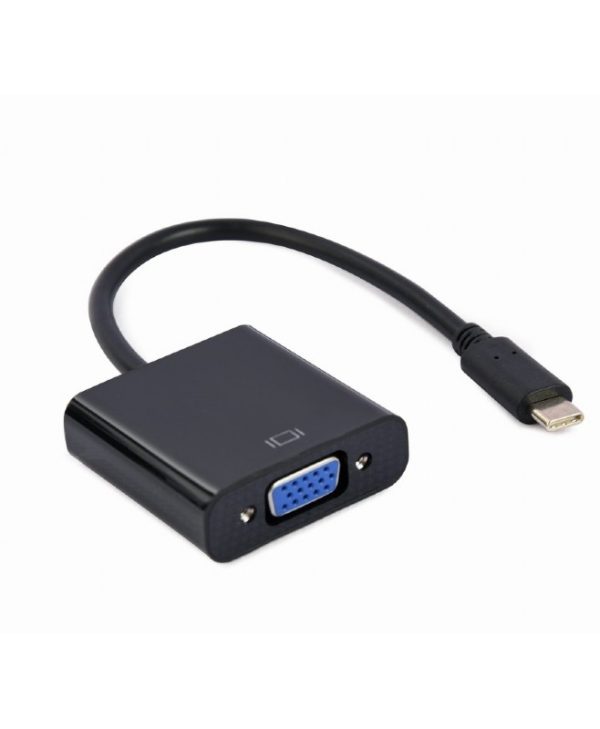 Gembird USB-C Male - VGA Female Adapter Black 15cm A-CM-VGAF-01