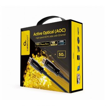Gembird HDMI Male - HDMI Male Active Optical Cable Black 50m CCBP-HDMI-AOC-50M-02 - Image 2