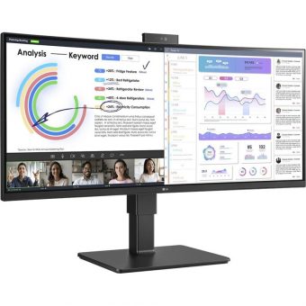 LG 34BQ77QC-B 34" WQHD IPS Business Curved Monitor Black  34BQ77QC-B.AEU