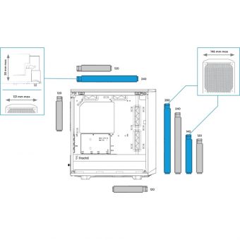 Fractal Design Meshify 2 Mini Tower Tempered Glass Clear Tint White FD-C-MES2M-02 - Image 12