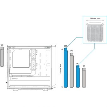 Fractal Design Meshify 2 Nano Tower Tempered Glass Dark Tint Black FD-C-MES2N-01 - Image 17