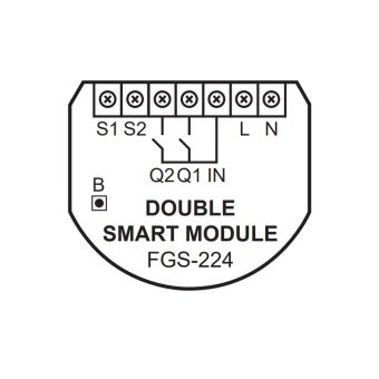 FIBARO Smart Double Module Black FGS-224 - Image 2