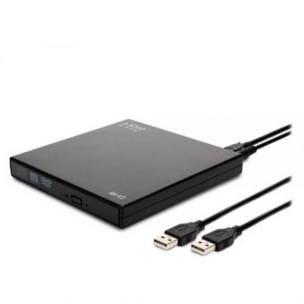 SAVIO AK-43 External Slim CD/DVD R/RW USB Drive Black