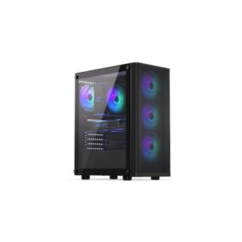Endorfy Ventum 200 ARGB Midi Tower Tempered Glass Black EY2A014