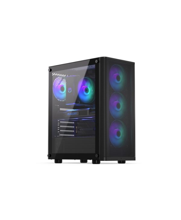 Endorfy Ventum 200 ARGB Midi Tower Tempered Glass Black EY2A014