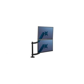 Fellowes Desk Mount Dual Vertical Monitor Arm Black 8043401