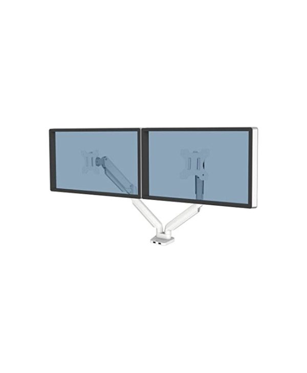 Fellowes Desk Mount Dual Horizontal Monitor Arm White 8056301