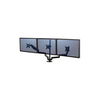 Fellowes Desk Mount Triple Horizontal Monitor Arm Black 8042601