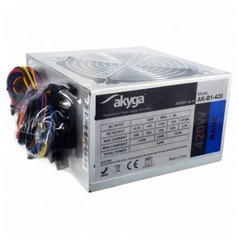 Akyga 420W 12cm Fan Non-Modular Silver AK-B1-420 - Image 4