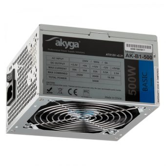 Akyga 500W 12cm Fan Non-Modular Silver AK-B1-500 - Image 2