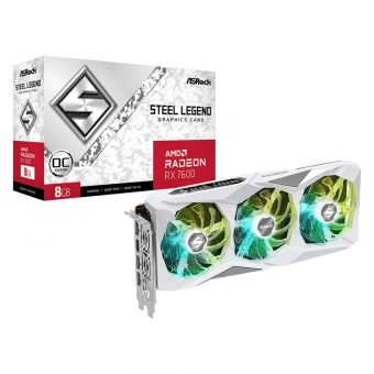 ASRock Radeon RX 7600 Steel Legend OC 8GB GDDR6 RX7600 SL 8GO 90-GA4DZZ-00UANF