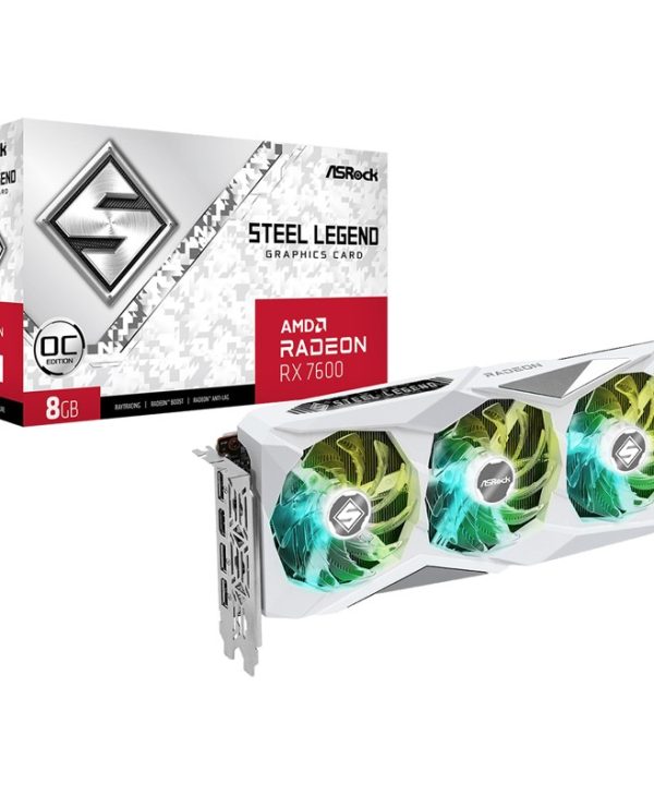 ASRock Radeon RX 7600 Steel Legend OC 8GB GDDR6 RX7600 SL 8GO 90-GA4DZZ-00UANF