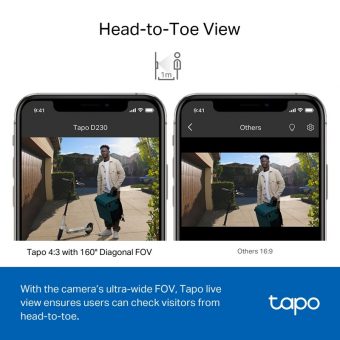 TP-Link Tapo Smart Battery Video Doorbell Tapo D230S1 - Image 4