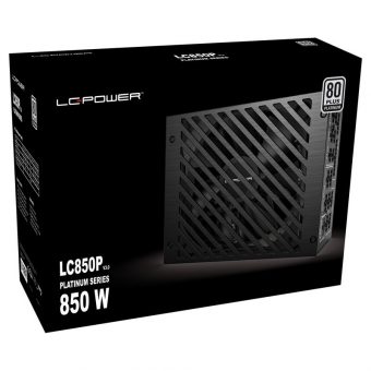 LC-Power V3.0 850W 13.5cm Fan Fully Modular 80+ Platinum PCIe 5.0 Black LC850P V3.0