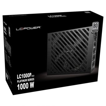 LC-Power V3.0 1000W 13.5cm Fan Fully Modular 80+ Platinum PCIe 5.0 Black LC1000P V3.0