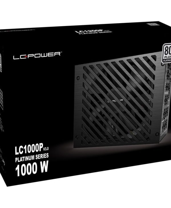 LC-Power V3.0 1000W 13.5cm Fan Fully Modular 80+ Platinum PCIe 5.0 Black LC1000P V3.0
