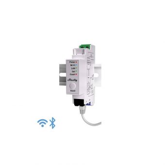 Shelly Pro EM 50A Din Rail Electricity Meter Bluetooth & Wi-Fi White 219772