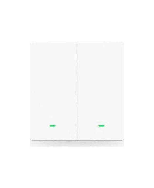 GoSund Χωνευτός Διακόπτης Τοίχου Wi-Fi με Πλαίσιο και Δύο Πλήκτρα Λευκός SW9
