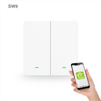 GoSund Χωνευτός Διακόπτης Τοίχου Wi-Fi με Πλαίσιο και Δύο Πλήκτρα Λευκός SW9 - Image 4