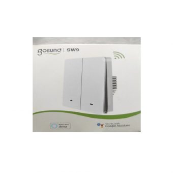 GoSund Χωνευτός Διακόπτης Τοίχου Wi-Fi με Πλαίσιο και Δύο Πλήκτρα Λευκός SW9 - Image 5
